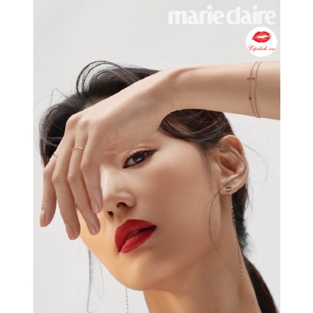 Son Gucci Rouge À Lèvres Voile Lipstick 25 Goldie Red Màu Đỏ cổ điển