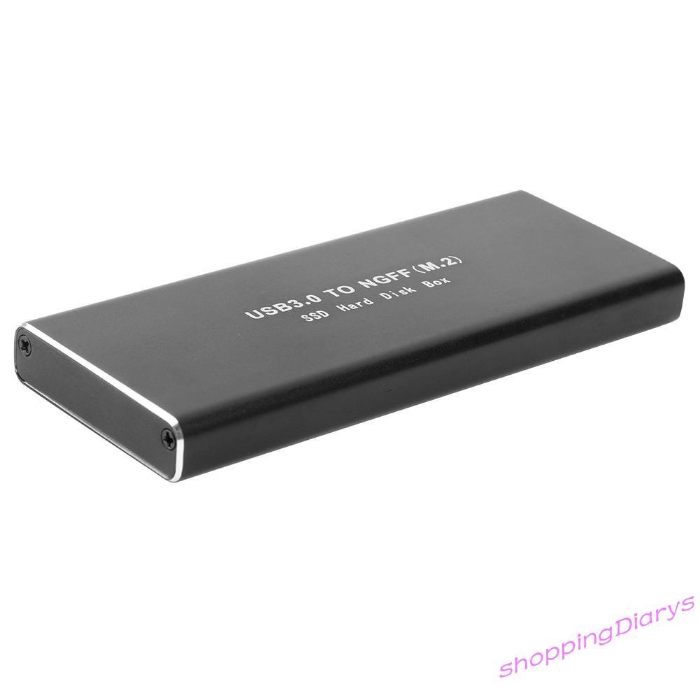 ✤Sh✤ Hard Disk Case M.2 B-Key to USB 3.0 Adapter SSD Mobile External Enclosure