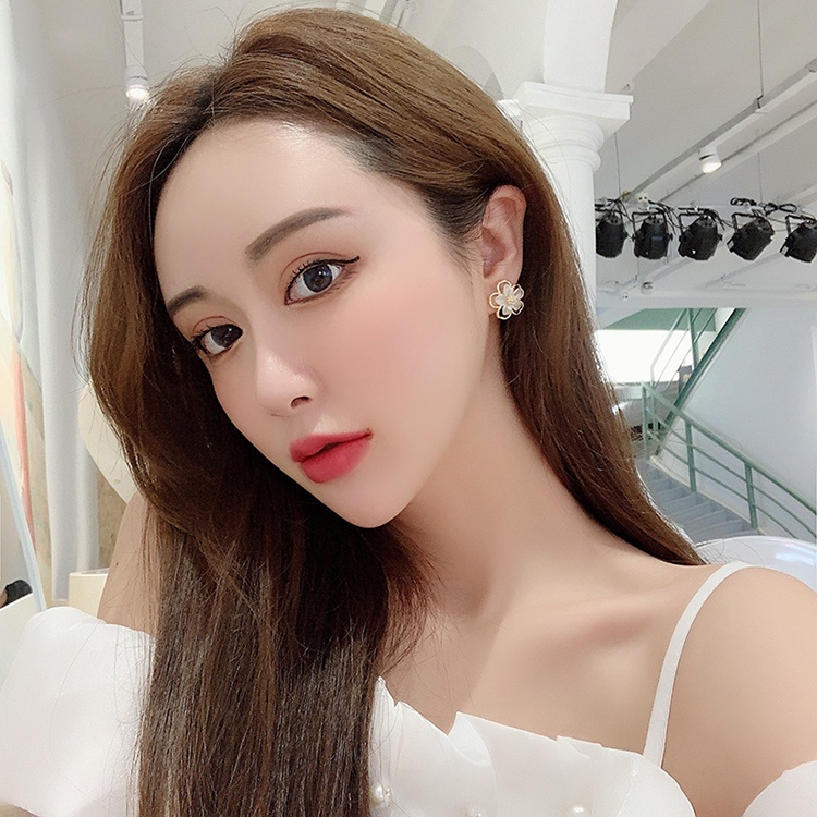 Bông Tai Mạ Bạc 925 Hình Bông Hoa Phong Cách Hàn Quốc Thời Trang Mùa Hè 2022