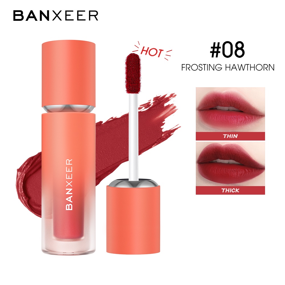 Son Kem BANXEER Sương mềm nhung Không thấm nước lâu trôi cả ngày 08 Frosting Hawthorn 3g