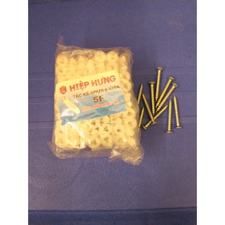 combo 10 tắc kê nhựa + vít đủ size ( số 2,3,4,5,6,7,8,9 )