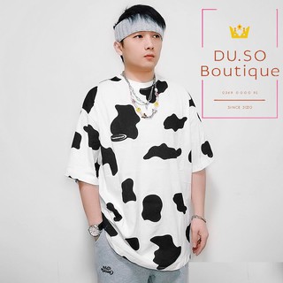 Áo thun Bò Sữa Unisex Áo phông Oversize in hình họa tiết Bò sữa DUSO