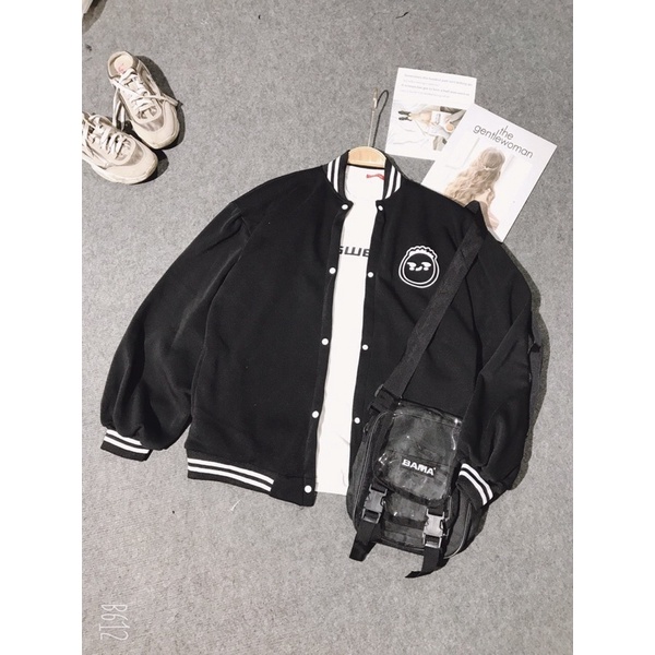 [BÁN SỈ] Áo Khoác BOMBER Hình Mặt Người Ngộ Nghỉnh Chất Nỉ Ngoại Phom UNISEX