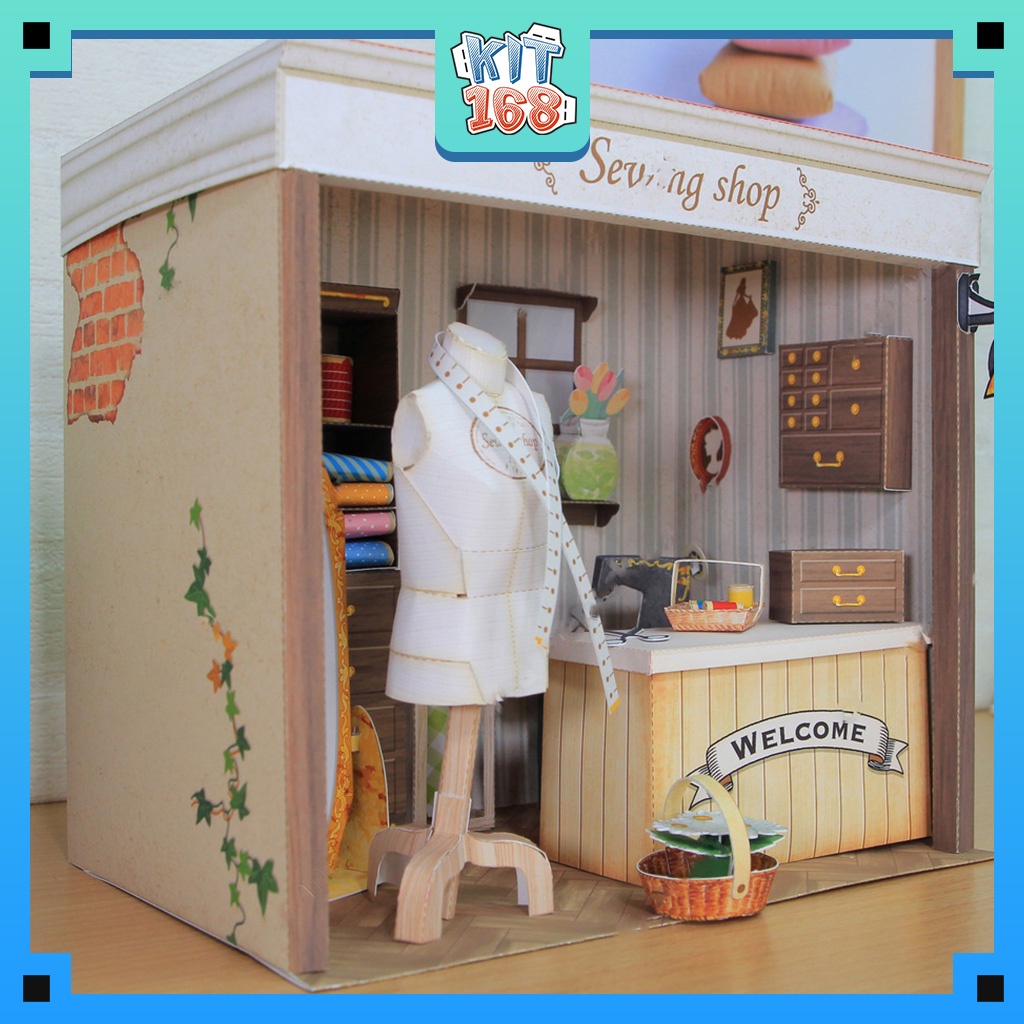 Mô hình giấy kiến trúc Cửa hàng may vá