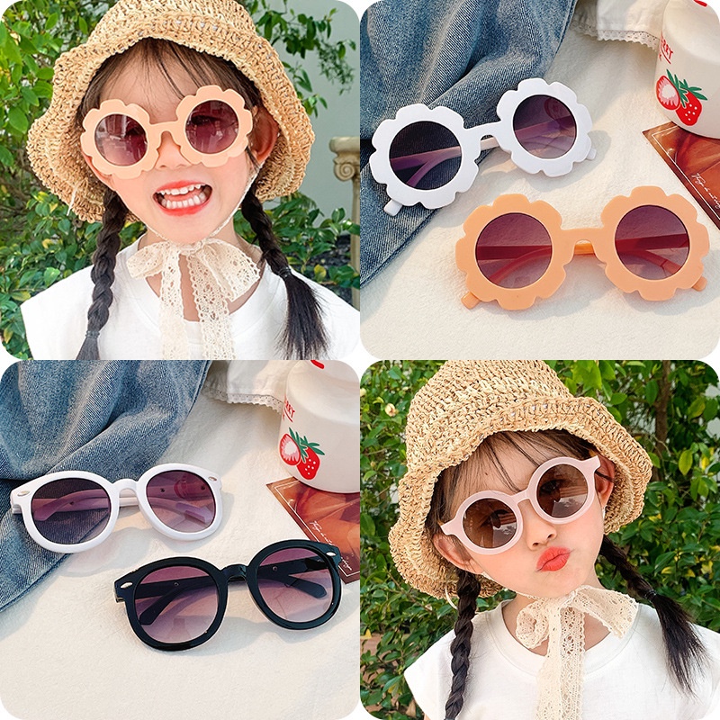 Kính Mát Phân Cực Chống Tia UV Họa Tiết Hoạt Hình Phong Cách Hàn Quốc Dành Cho Bé