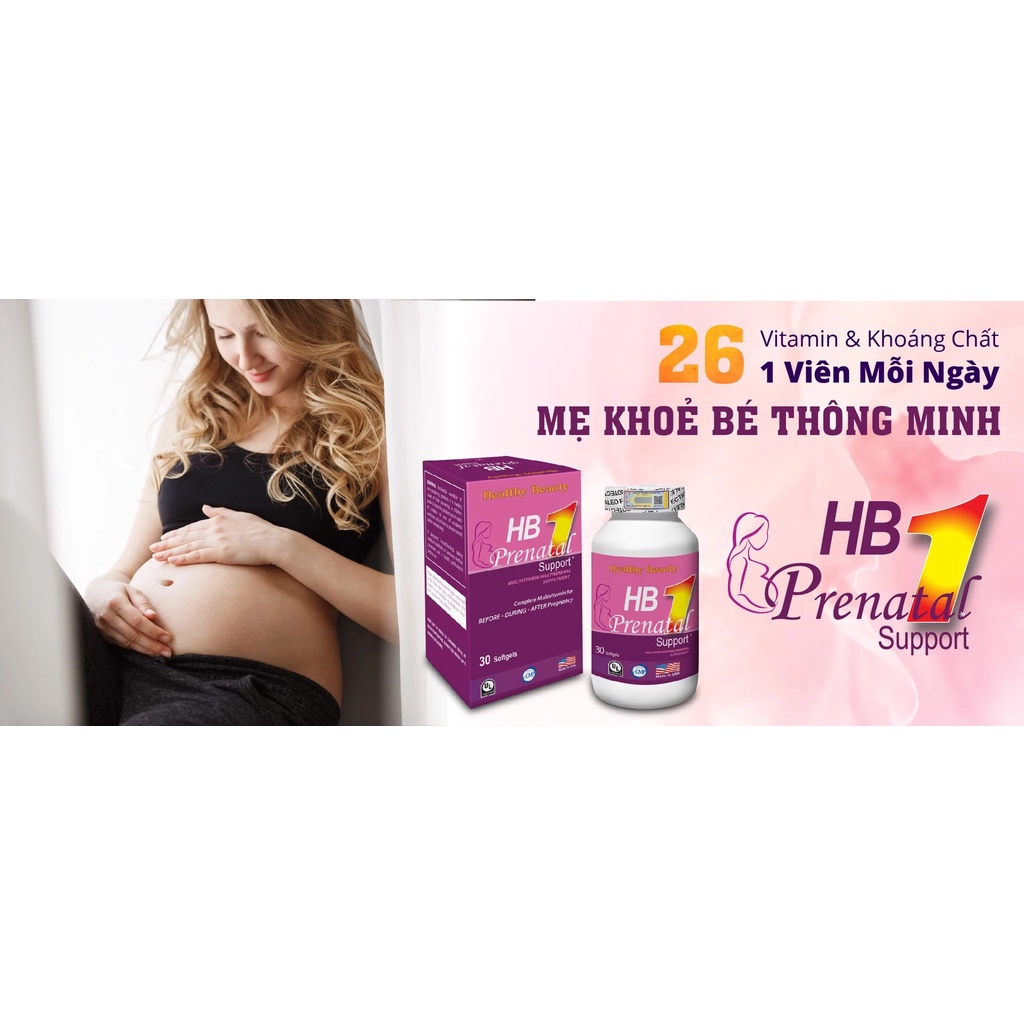 VIÊN UỐNG BỔ SUNG VITAMIN VÀ KHOÁNG CHẤT CHO PHỤ NỮ MANG THAI HB PRENATAL