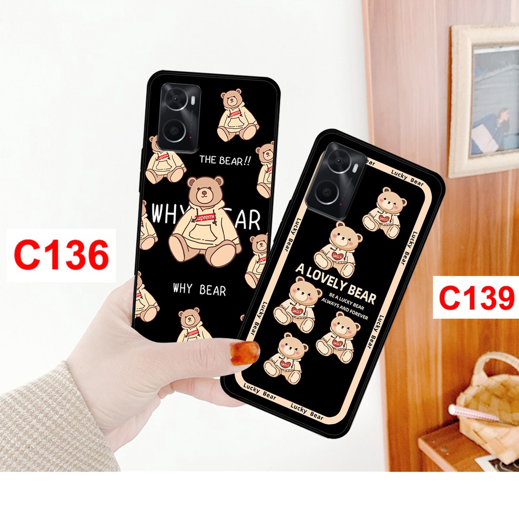 Ốp lưng Oppo A36 - Oppo A76 in hình gấu bear cute, dễ thương. ốp oppo A36 - A76 rẻ bền đẹp.