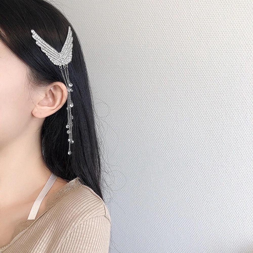 Kẹp Tóc Hình Đôi Cánh Màu Ngà Sang Trọng Cho Nữ