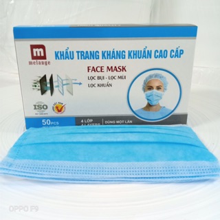 Khẩu Trang Kháng Khuẩn Melange 4 Lớp