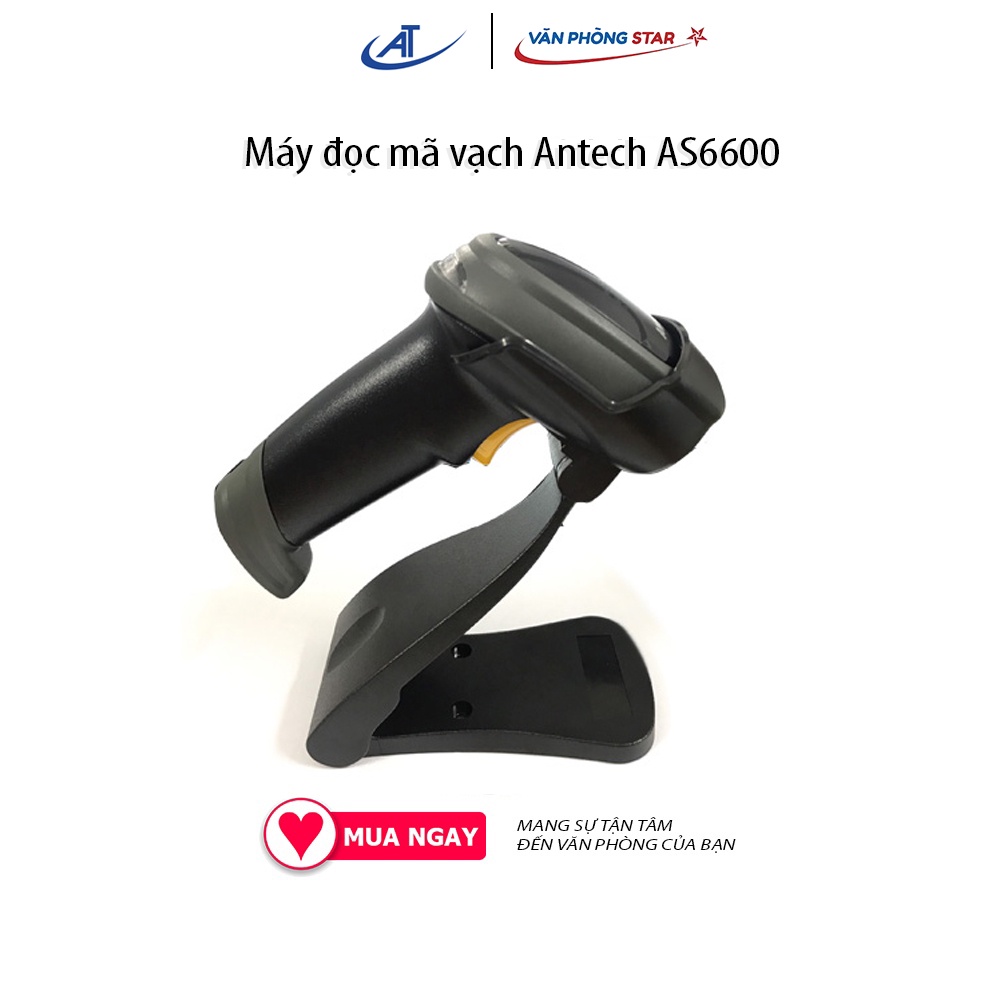 Máy đọc mã vạch 2D Antech AS6600 Cảm biến siêu nhậy Công nghệ Image với độ phân giải 1280 x 800 Pixels chính hãng