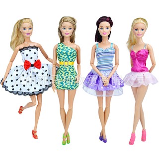 Combo 4 Bộ Váy Ngắn Dự Tiệc Sành Điệu Cho Búp Bê 29Cm - M03