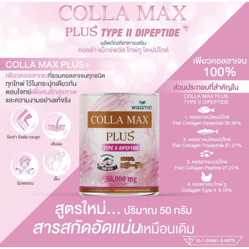 COLLAGEN TYPE 2 DIPEPTIDE:COLLAMAX PLUS + 4 in 1 Tinh khiết 💯