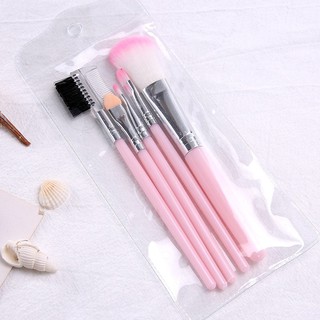 [Hàng mới về] Set 5 cọ trang điểm màu hồng xinh xắn tiện lợi
