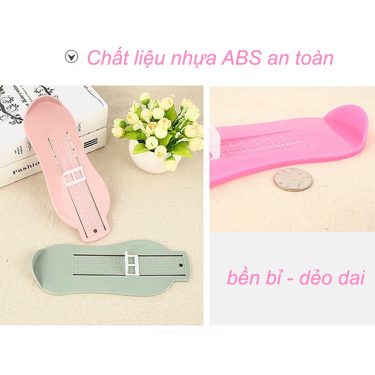 [ Nhựa ABS An Toàn ] Dụng Cụ Đo Bàn Chân Cho Bé Tối Đa 20cm