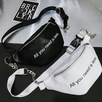 Túi Đeo Chéo Bao Tử Da Đen Basic All You Need