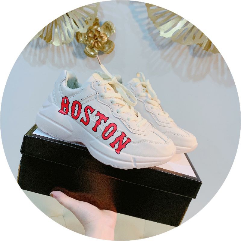 hm(ẢNH THẬT) Giày Thể Thao Sneaker Đế 5p Da Mềm Êm Bos Ton Fullbox Cao Cấp