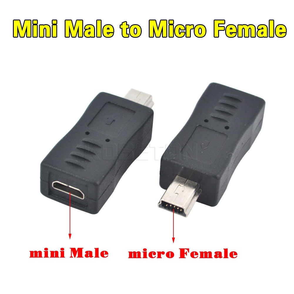 Thiết bị chuyển đổi Micro USB âm sang Mini USB dương