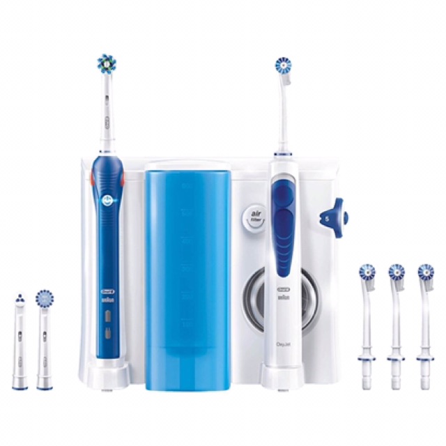 Hàng Đức - Bộ tích hợp Tăm nước Oral B Oxyjet và Bàn chải đánh răng điện Oral B Pro 2000, Smart 5000