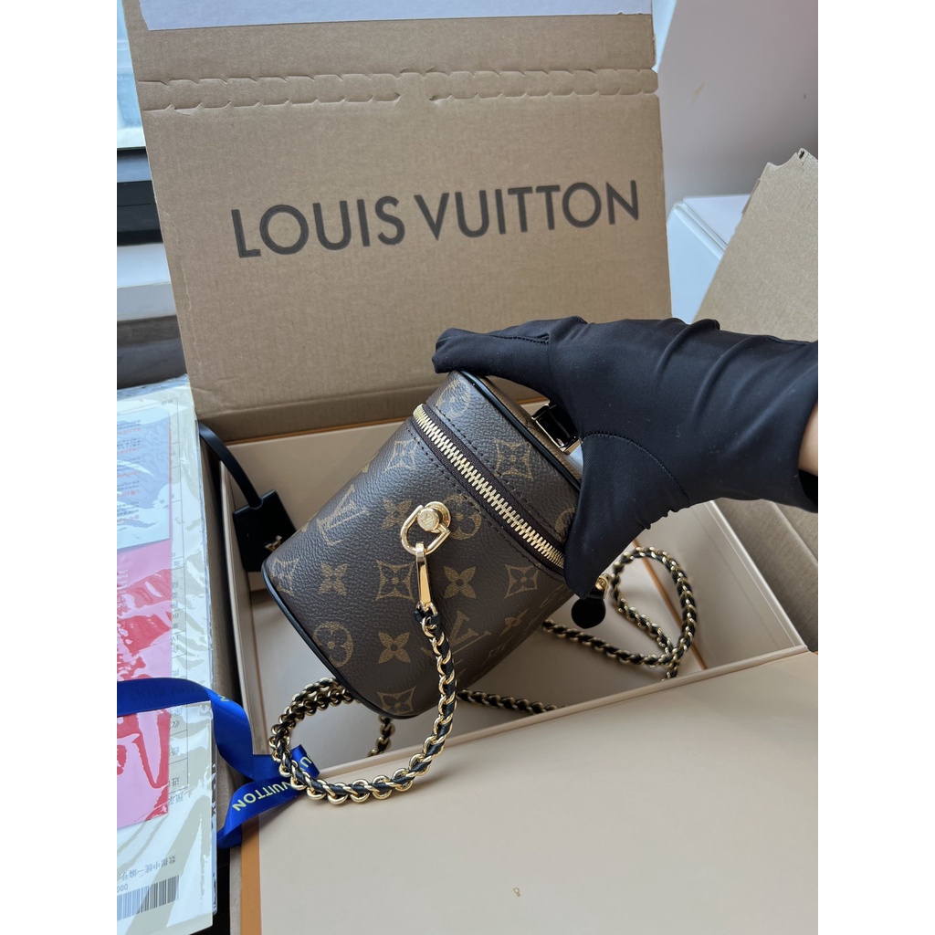 Túi xách L.V Vanity SP dáng cốp Full box nam châm, dustabg size 20/Túi cầm tay L.V Vanity SP Full box 2 lớp size 20