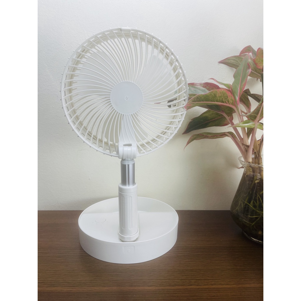 Quạt Tích Điện Gấp Gọn Để Bàn - Quạt mini Kiêm Sạc Dự Phòng ZK, Pin 7200mAh ,mang du lịch mấu mới 2022 cho mùa hè
