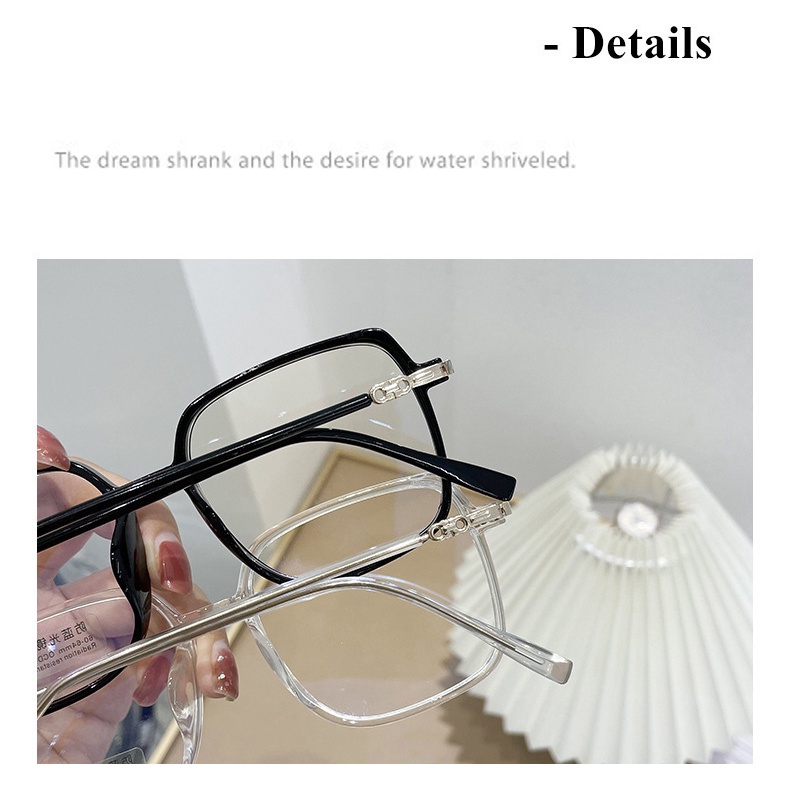 Mắt Kính Chống Bức Xạ Gọng Vuông Thay Thế Dành Cho Nam Nữ