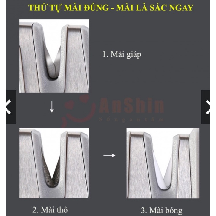 Dụng cụ mài dao kéo siêu bén mài sắc chỉ trong tích tắc - 4 khe mài phù hợp với mọi loại dao kéo