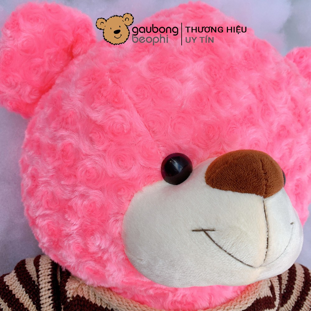 Gấu teddy áo len khổ vải 1m8 shop gấu bông béo phì