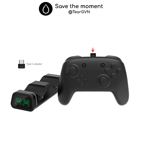 Dock sạc tay cầm úp ngược (DOBE) có led báo pin cho PS5 / Xbox Series S - X  / Xbox Elite 2 / Switch Pro Controller