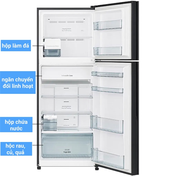 Tủ lạnh Hitachi Inverter 390 lít R-FVY510PGV0  - Showroom Tivi TPHCM