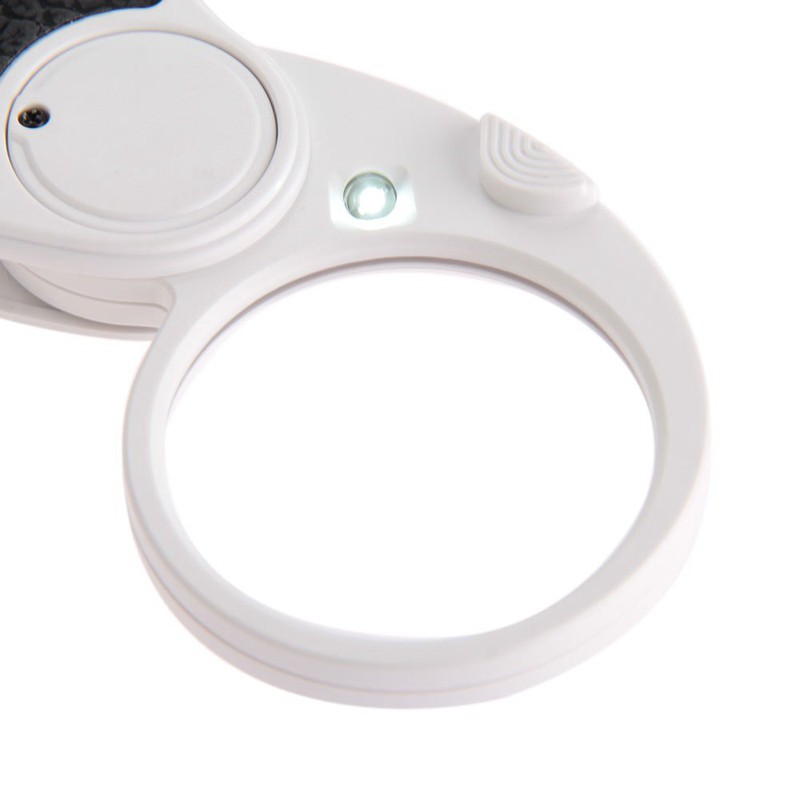 Móc khoá hình kính lúp và đèn LED