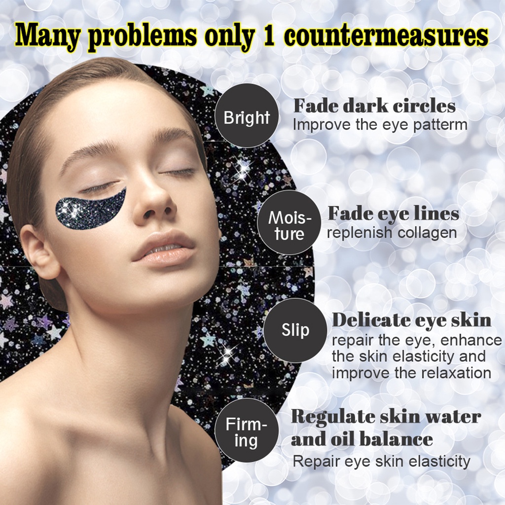 Bộ 60 Miếng Dán Collagen 1.5g Loại Bỏ Quầng Thâm Mắt Màu Đen Siêu Mỏng Mịn Màng Dành Cho Bạn Nữ