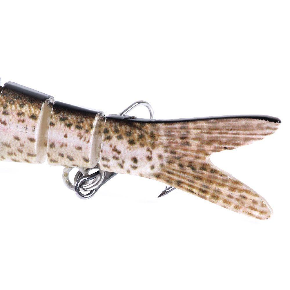 MAG 1 Mồi Câu Cá 7 Khúc Có Mắt Sống Động