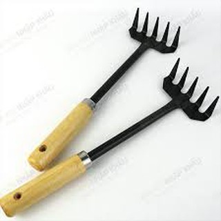 Cào làm vườn mini cán gỗ tiện dụng