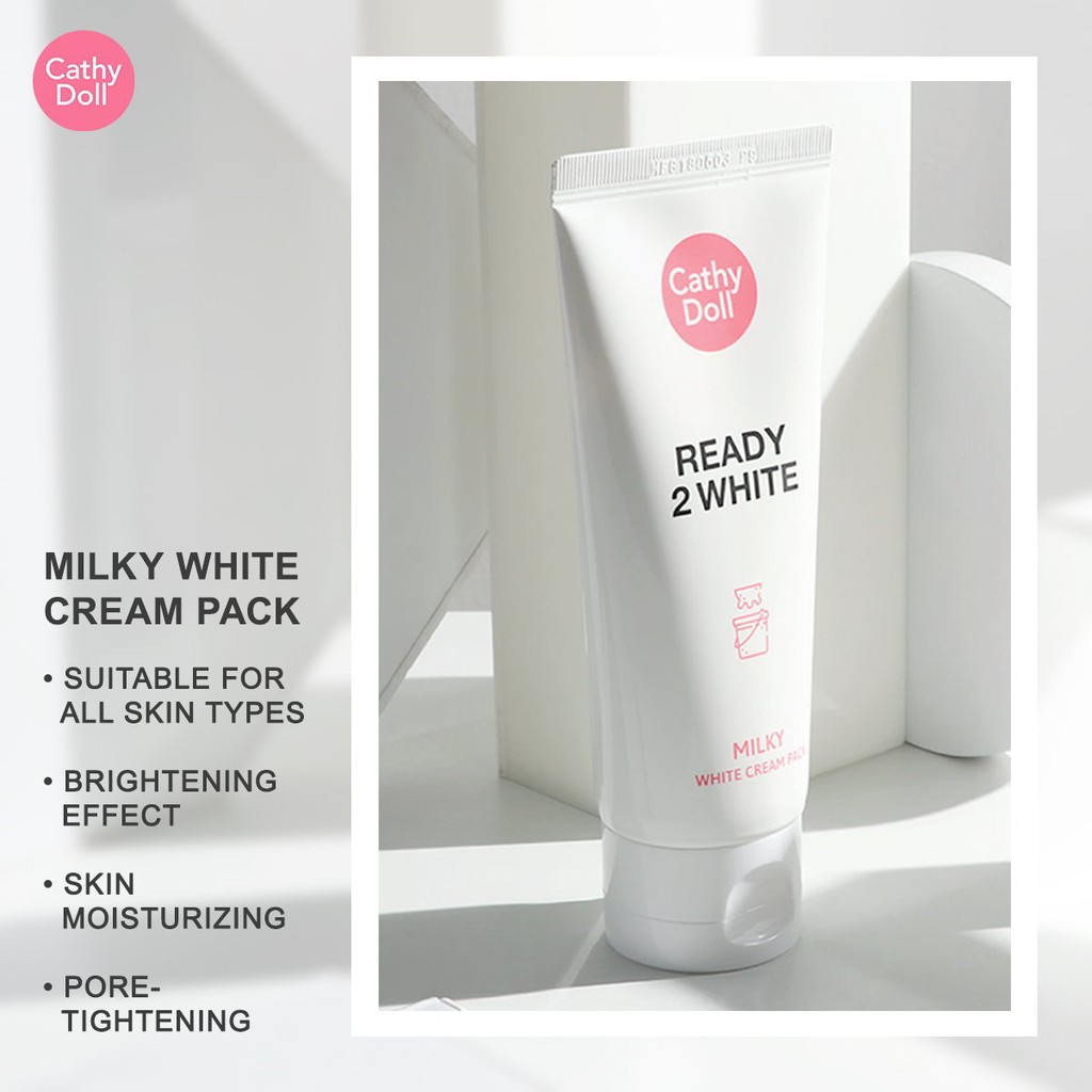 [ Auth Thái ] Mặt Nạ Ủ Trắng Da Cathy Doll Ready 2 White Milky White Cream Pack 100ml