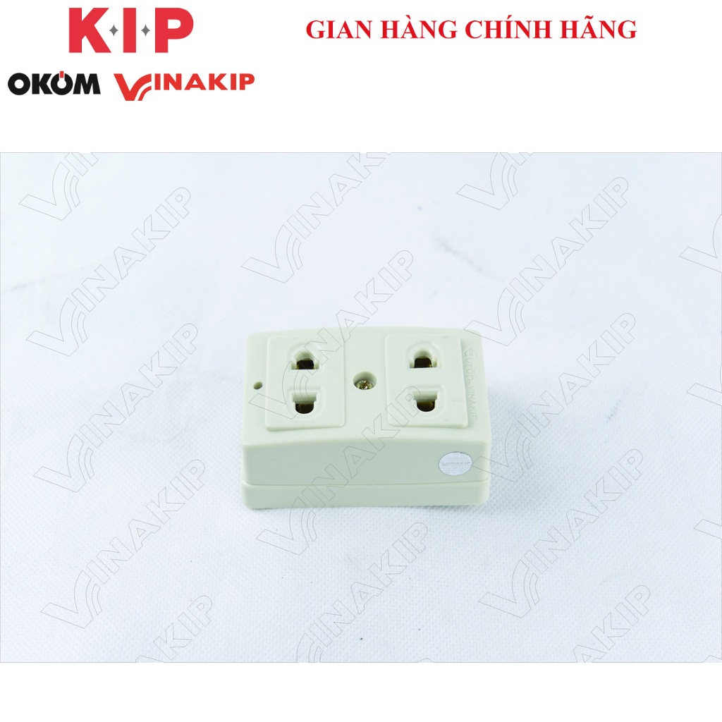 Ổ cắm VINAKIP 2 ngả đa năng kiểu 2 k2 10A 250V