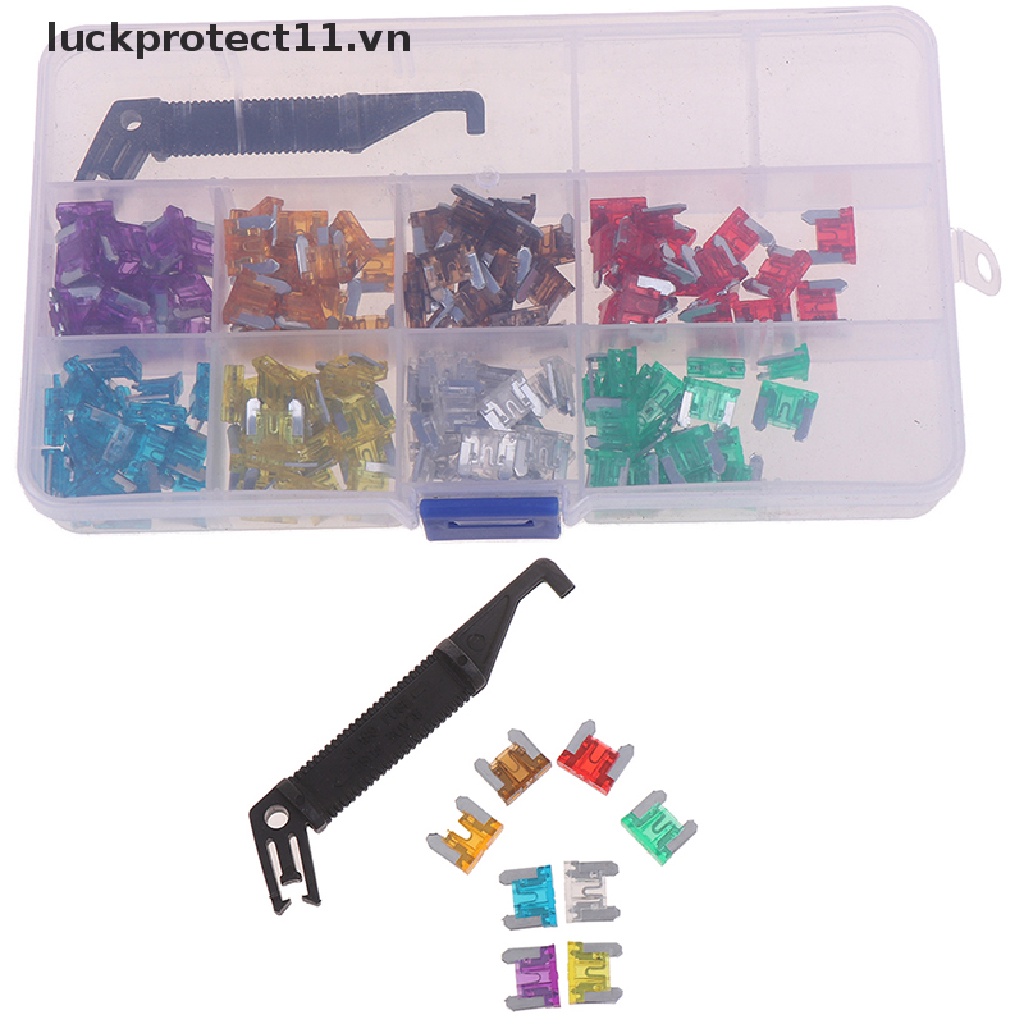 Set 100 Lưỡi Cầu Chì 3A5A7.5A10A15A 20A25A30A Cho Xe Hơi