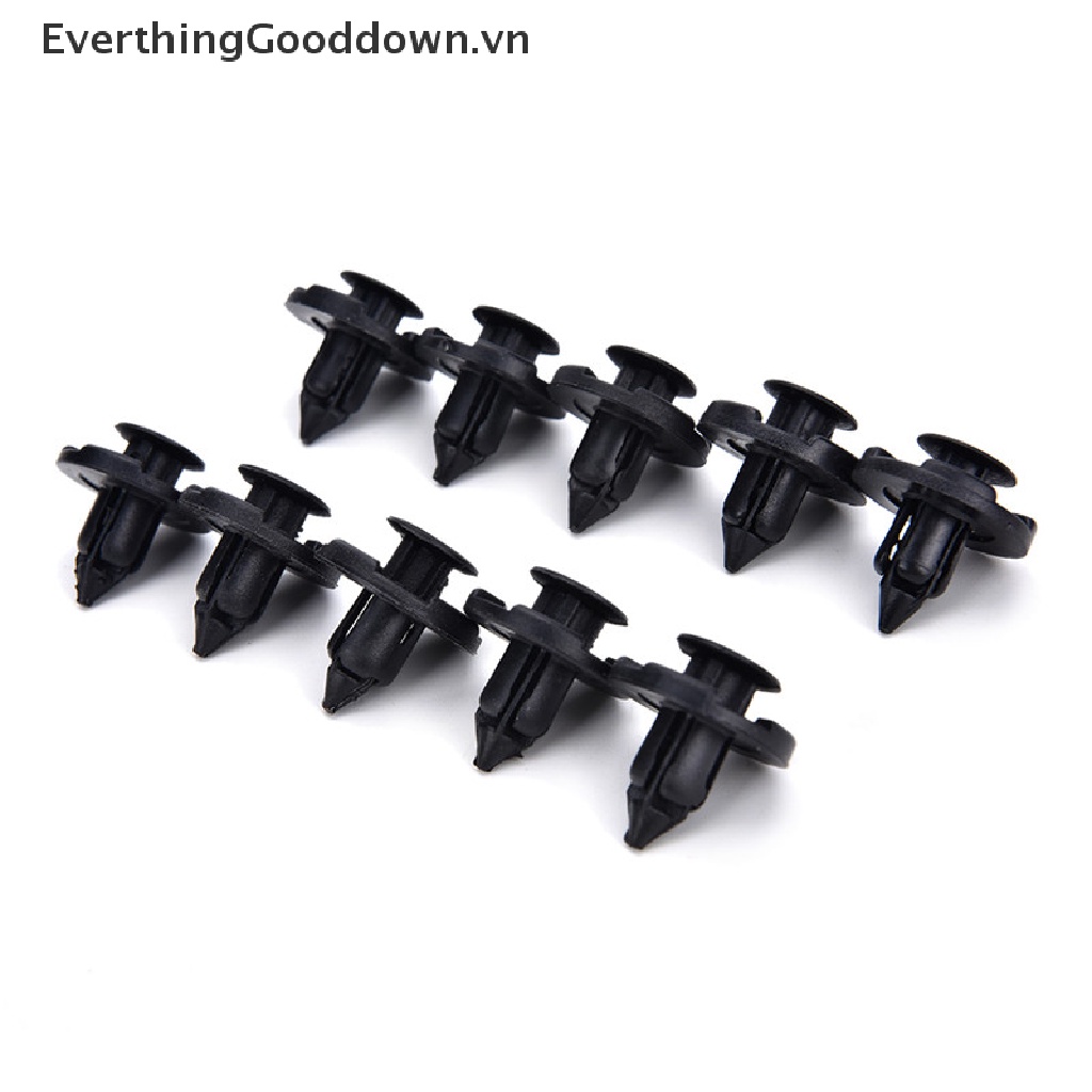 Set 50 Đinh Tán Nhựa 8mm Màu Đen Chuyên Dụng Cho Xe Hơi Fender