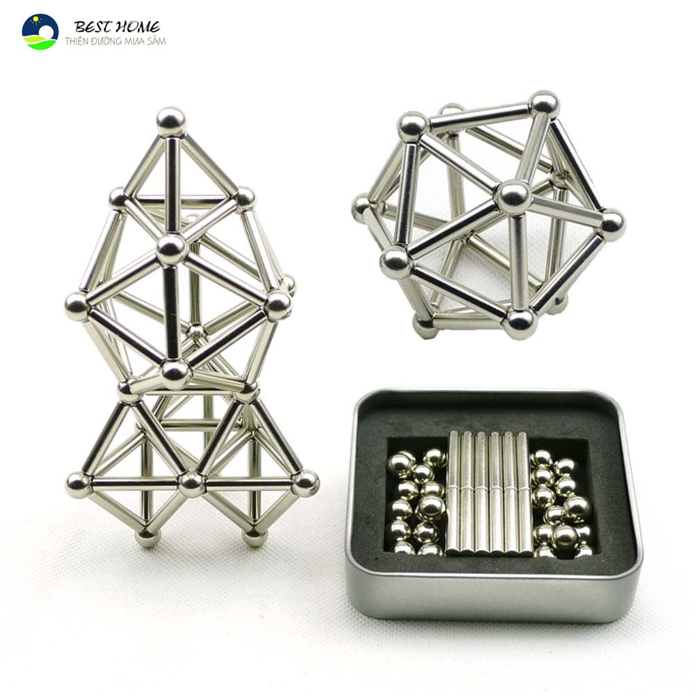 Buckybars Đồ chơi ghép hình nam châm đỉnh cao trí tuệ