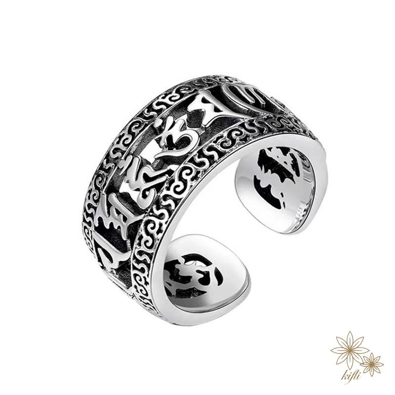 【kifli】Nhẫn Dạng Hở Phong Cách Tây Tạng Sáu Tây Tạng Cho Nam Và Nữ