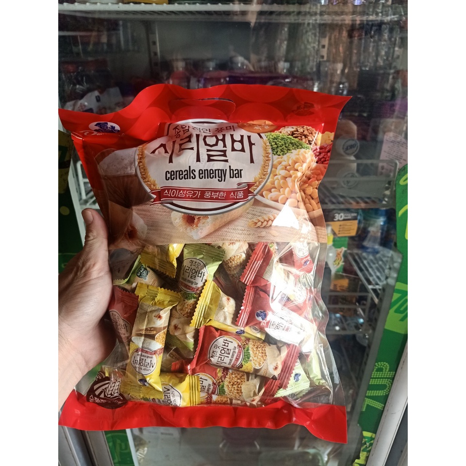 Bánh Cereals Energy Bar Hàn Quốc Mix 12 Loại Đậu Bổ Sung Năng Lượng Cung Cấp Vitamin Cho Cơ Thể
