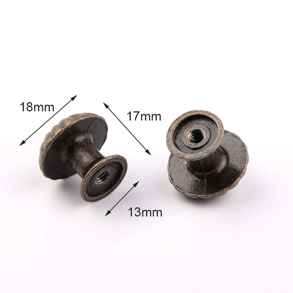Set 10 Tay Nắm Cửa Hợp Kim Kẽm Hình Tròn Phong Cách Vintage
