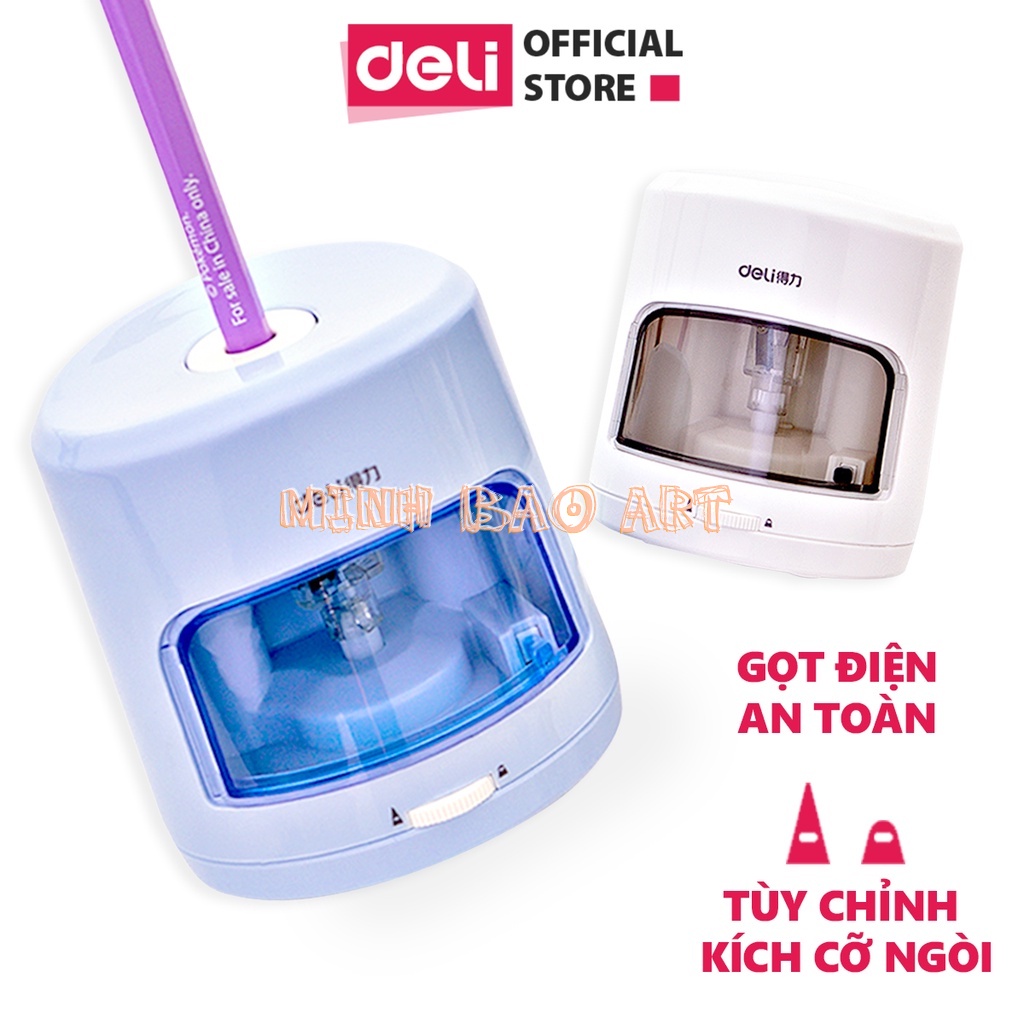 GỌT BÚT CHÌ TỰ ĐỘNG DELI 502 (CHUỐT CHÌ MÀU TIỆN LỢI, CÓ THỂ ĐIỀU CHỈNH NGÒI CHÌ)