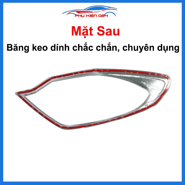 Ốp viền đèn pha hậu mạ crom Attrage 2015-2016-2017-2018-2019 chống trầy trang trí bảo vệ xe