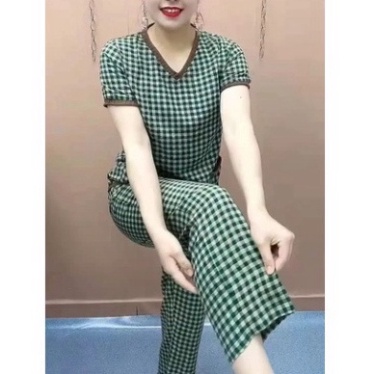 [RẺ VÔ ĐỊCH] Bộ đũi nữ trung niên cao cấp, Chất đũi kẻ caro chuẩn đẹp