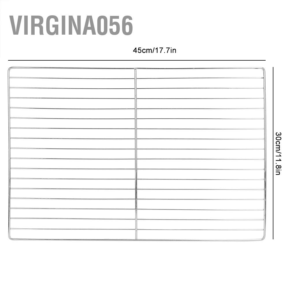 Virgina056 Stainless Steel Non Stick BBQ Rack Barbecue Mesh Grill Net for Large Oven