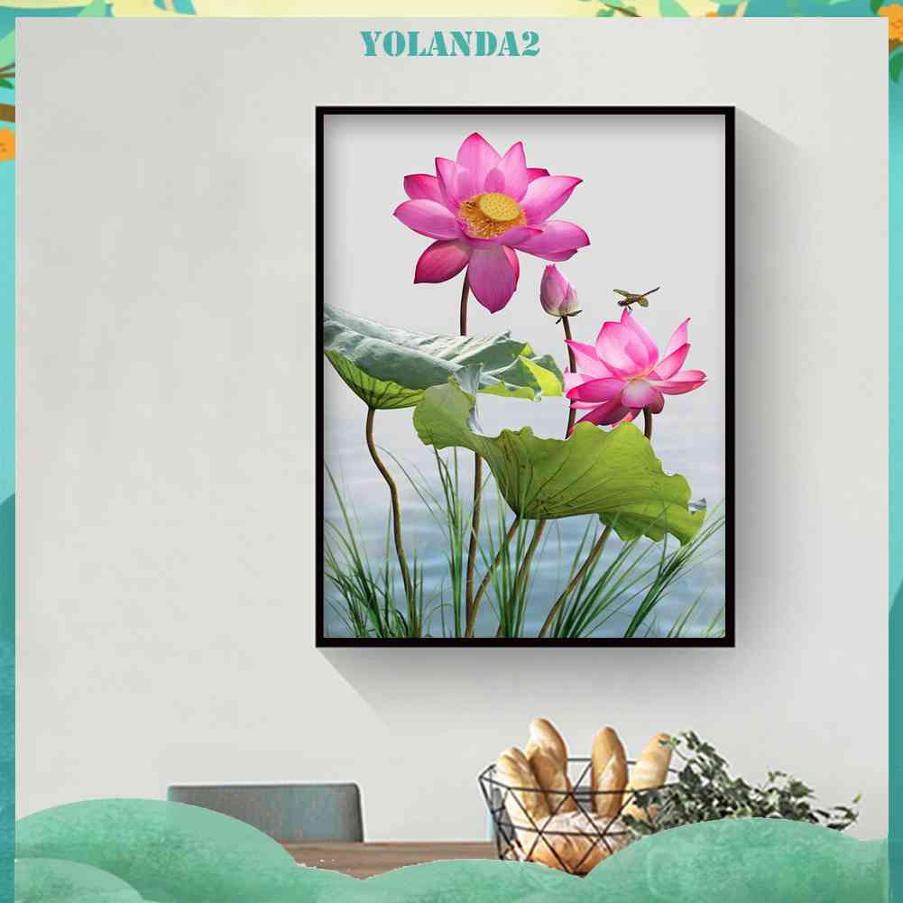 Tranh Đính Đá Kim Cương Toàn Bộ 5D DIY Hình Chuồn Chuồn