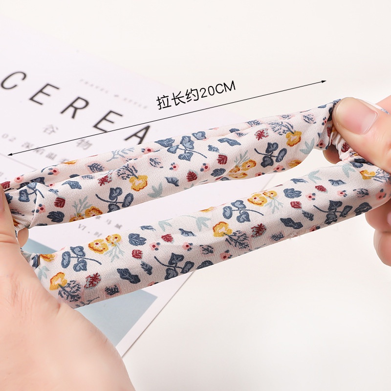 Dây Buộc Tóc Co Giãn Cao In Họa Tiết Hoa Nhỏ Dễ Thương Xinh Xắn Cho Nữ