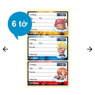 Nhãn Vở Once Piece Campus NT-OPE18 (18 nhãn) - Khách sỉ ib