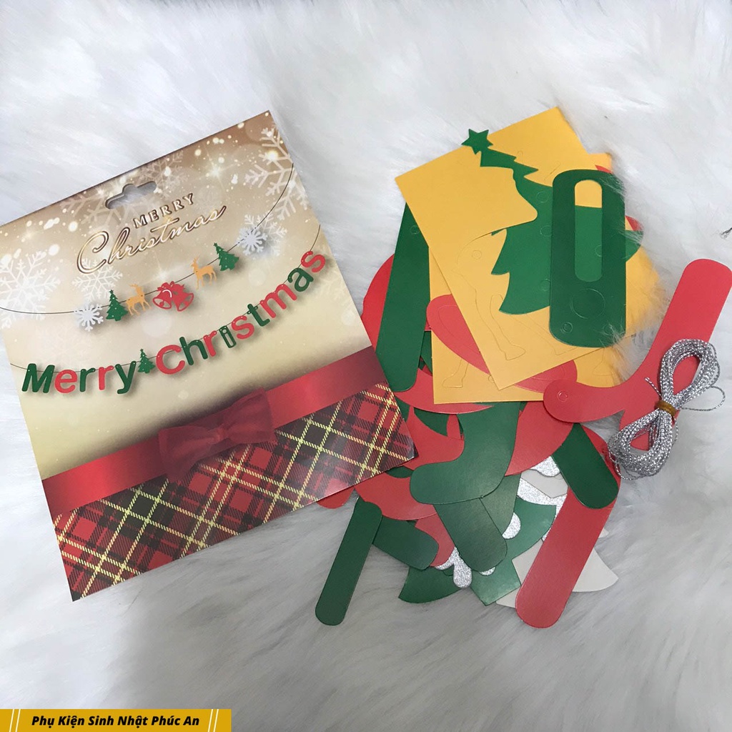 Dây Chữ Merry Christmas Dạng Chữ Kiểu Trang Trí Giáng Sinh Noel (Đã Kèm Dây Treo)