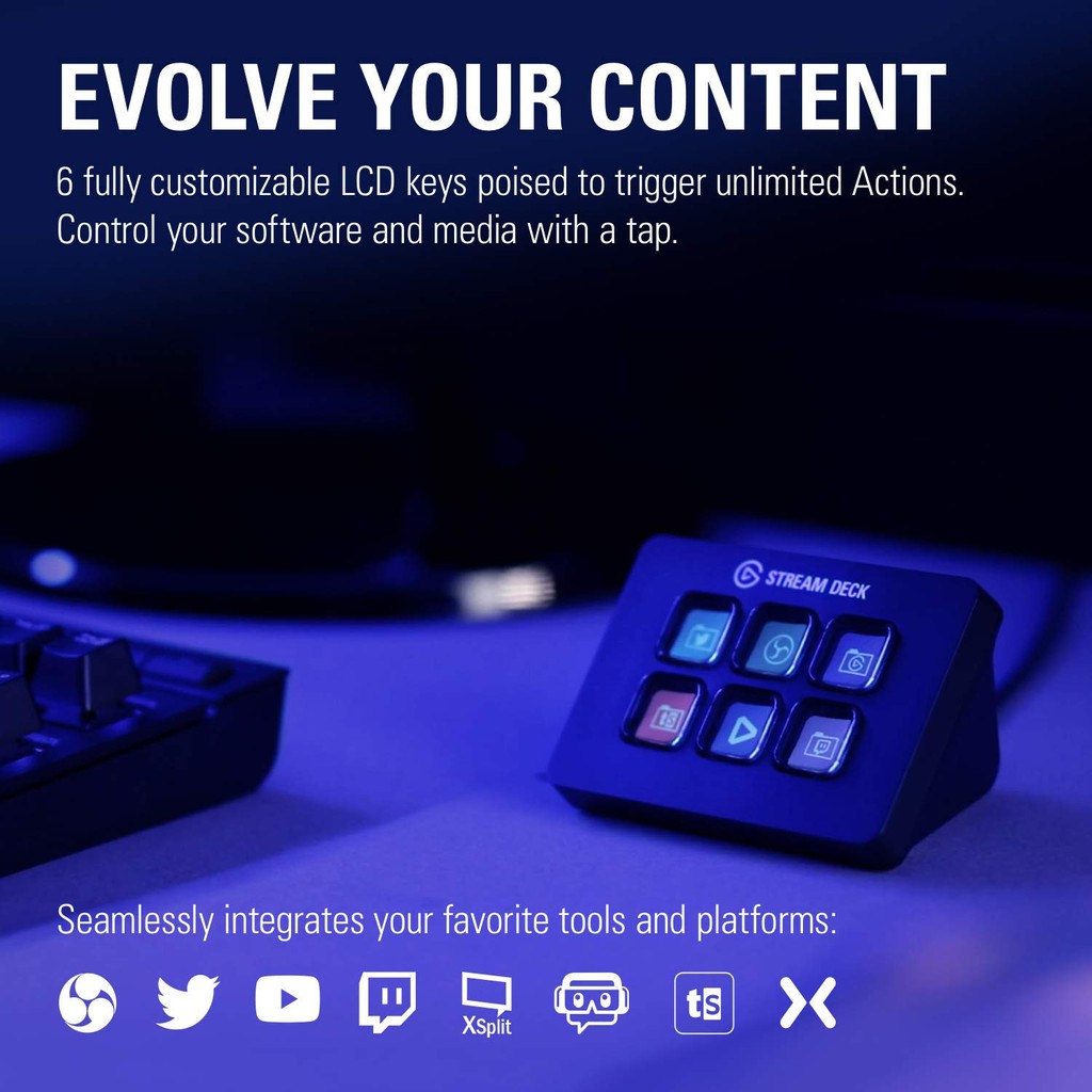 THIẾT BỊ STREAMDECK ELGATO MINI - 6 PHÍM LẬP CHÌNH (CHÍNH HÃNG) | BigBuy360 - bigbuy360.vn